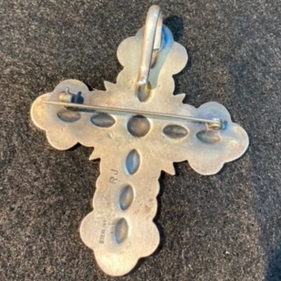 Native American Sterling Silver Cross/Pendant - Picture 7 of 7